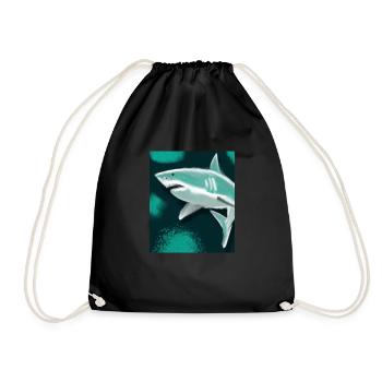 Grand Requin Blanc Vincent Van Gogh Style - Sac de sport léger - noir - Devant