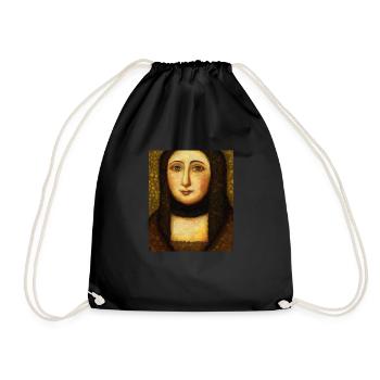 Portrait of a woman Gustav Klimt style - Drawstring Bag - black - Front