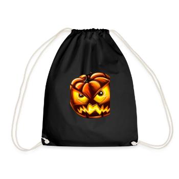 Citrouille d’Halloween aux yeux de feu - Sac de sport léger - noir - Devant