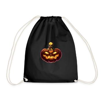 Citrouille d’Halloween aux yeux de feu - Sac de sport léger - noir - Devant