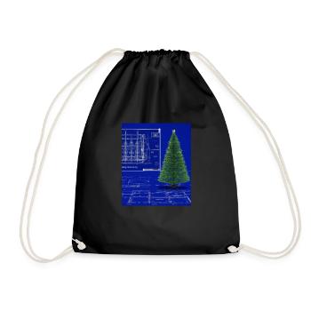 Plan schématique de l’arbre de Noël - Sac de sport léger - noir - Devant
