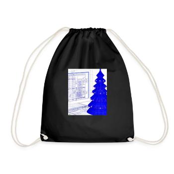 Plan schématique de l’arbre de Noël de Noël - Sac de sport léger - noir - Devant