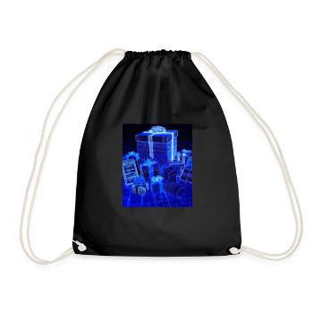 Christmas Christmas Tree Schematic Blueprint - Drawstring Bag - black - Front