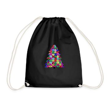 Arbres de Noël Fenêtres de l’église - Sac de sport léger - noir - Devant