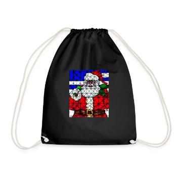 Fenêtres de l’église du Père Noël de Noël - Sac de sport léger - noir - Devant
