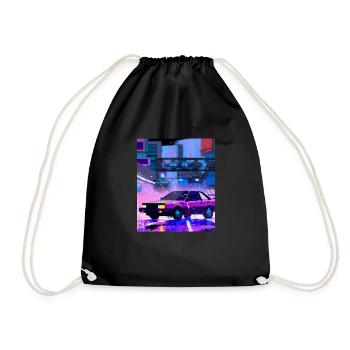 Vaporwave Esthétique Synthwave Car - Sac de sport léger - noir - Devant