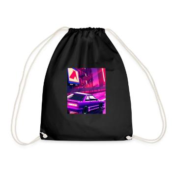 Vaporwave Esthétique Synthwave Car - Sac de sport léger - noir - Devant