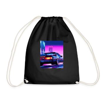Vaporwave Esthétique Synthwave City - Sac de sport léger - noir - Devant