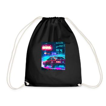 Vaporwave Esthétique Synthwave City - Sac de sport léger - noir - Devant