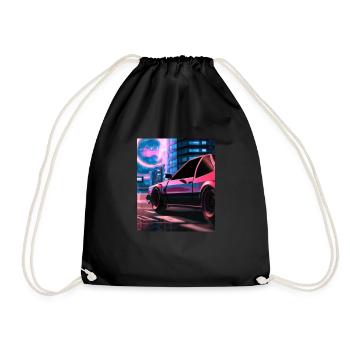 Vaporwave Esthétique Synthwave Car - Sac de sport léger - noir - Devant