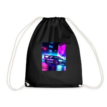 Vaporwave Esthétique Synthwave Car - Sac de sport léger - noir - Devant
