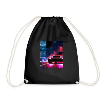 Vaporwave Esthétique Synthwave Car - Sac de sport léger - noir - Devant