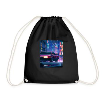 Vaporwave Esthétique Synthwave Car - Sac de sport léger - noir - Devant