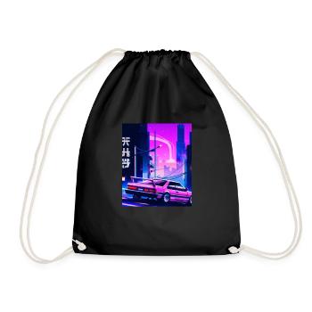 Vaporwave Esthétique Synthwave Car - Sac de sport léger - noir - Devant