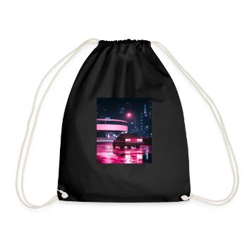 Vaporwave Esthétique Synthwave Car - Sac de sport léger - noir - Devant