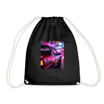 Vaporwave Esthétique Synthwave Car - Sac de sport léger - noir - Devant