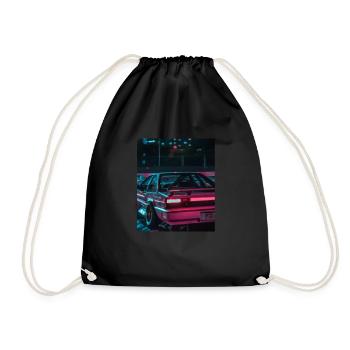 Vaporwave Esthétique Synthwave Car - Sac de sport léger - noir - Devant