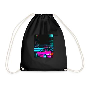 Vaporwave Esthétique Synthwave Car - Sac de sport léger - noir - Devant