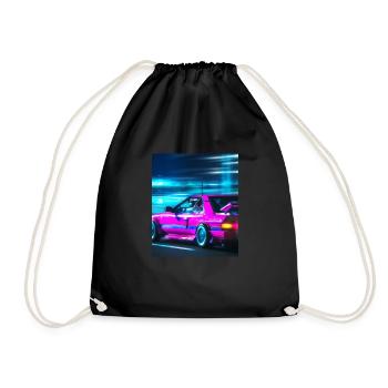 Vaporwave Esthétique Synthwave Car - Sac de sport léger - noir - Devant