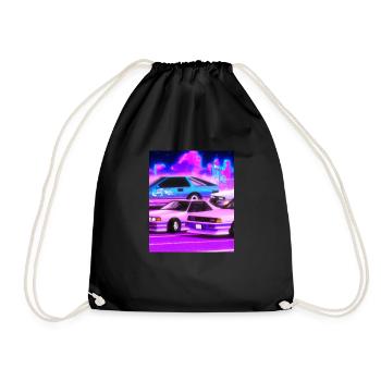 Vaporwave Esthétique Synthwave Car - Sac de sport léger - noir - Devant