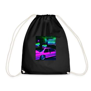 Vaporwave Esthétique Synthwave Car - Sac de sport léger - noir - Devant