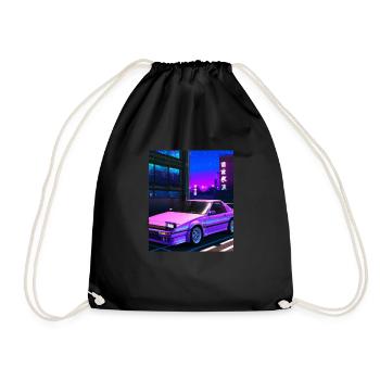 Vaporwave Esthétique Synthwave Car - Sac de sport léger - noir - Devant