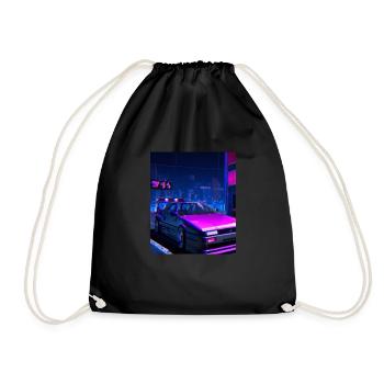 Vaporwave Esthétique Synthwave Car - Sac de sport léger - noir - Devant