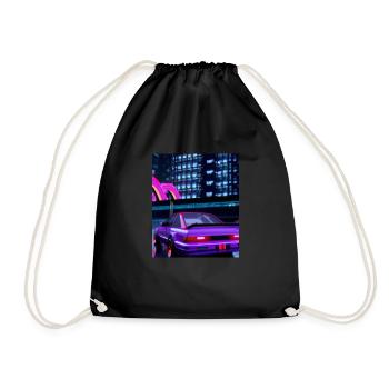 Vaporwave Esthétique Synthwave Car - Sac de sport léger - noir - Devant