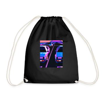 Vaporwave Esthétique Synthwave Car - Sac de sport léger - noir - Devant