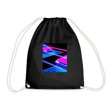 Vaporwave Esthétique Synthwave Car - Sac de sport léger - noir - Devant