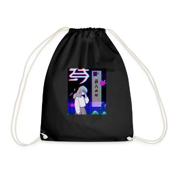 Pastel Esthétique Triste Anime Fille - Sac de sport léger - noir - Devant