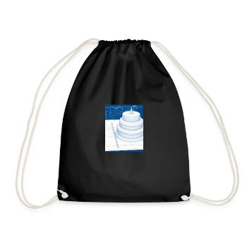 Cake Blueprint Pastry Chef Cake Baking - Drawstring Bag - black - Front