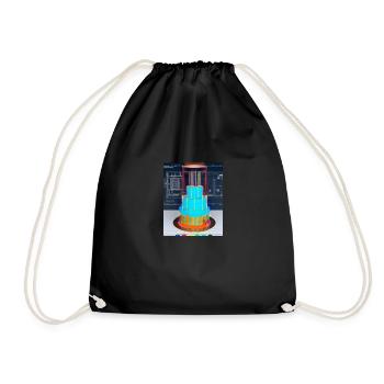 Drip Cake Blaupause Konditor Kuchen Backen - Turnbeutel - Schwarz - Vorne