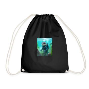Cool Sea Otter Costume Scuba Diving Otter - Turnbeutel - Schwarz - Vorne