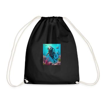 Cool Sea Otter Costume Scuba Diving Otter - Turnbeutel - Schwarz - Vorne