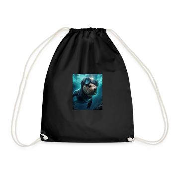 Cool Sea Otter Costume Scuba Diving Otter - Turnbeutel - Schwarz - Vorne