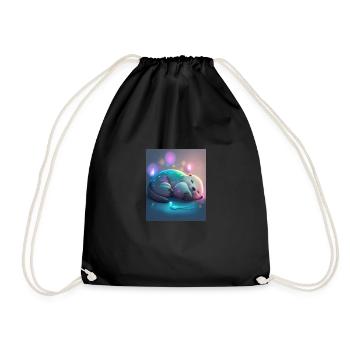 Otter Pet Owners Funny Sleepyhead Otter - Drawstring Bag - black - Front