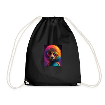 African Otter Pride Pop Art Black Afro Otter - Drawstring Bag - black - Front