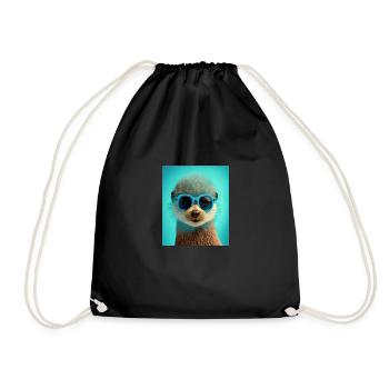 African Otter Pride Pop Art Black Afro Otter - Drawstring Bag - black - Front