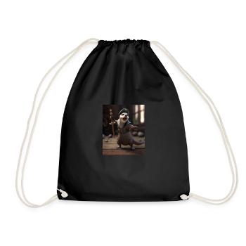 Cute Sea Otter Pet Dabbing Pirate Otter - Turnbeutel - Schwarz - Vorne