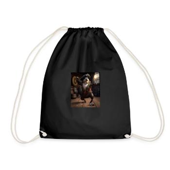 Cute Sea Otter Pet Dabbing Pirate Otter - Turnbeutel - Schwarz - Vorne