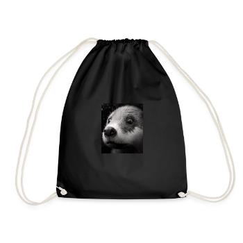Fashionable Otter Design Cool Sea Otter With Blue - Drawstring Bag - black - Front