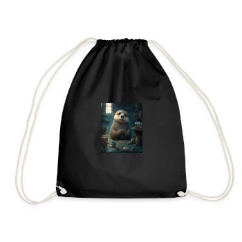 Self Conscious Worried Otter Funny Sea Otter Puns - Turnbeutel - Schwarz - Vorne