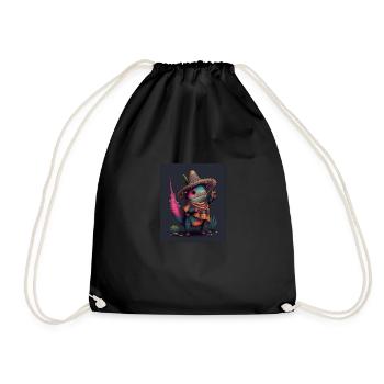 Poisson Mexicain Marche Kawaii Dabbing Mexicain - Sac de sport léger - noir - Devant