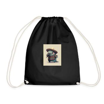Poisson Mexicain Marche Kawaii Dabbing Mexicain - Sac de sport léger - noir - Devant