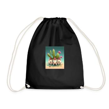 Mexicain Cactus Plante Amoureux Cactus Axolotl Mexicain - Sac de sport léger - noir - Devant