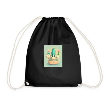 Mexicain Cactus Plante Amoureux Cactus Axolotl Mexicain - Sac de sport léger - noir - Devant