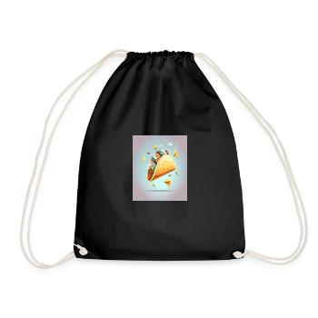 Taco Lover Disassembled Taco Food Humor - Drawstring Bag - black - Front