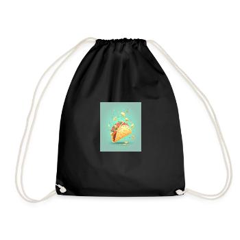 Taco Lover Disassembled Taco Food Humor - Drawstring Bag - black - Front