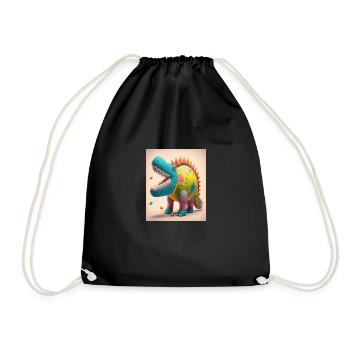 Dinosaur Lover Mexican Dinosaur Pinata - Drawstring Bag - black - Front